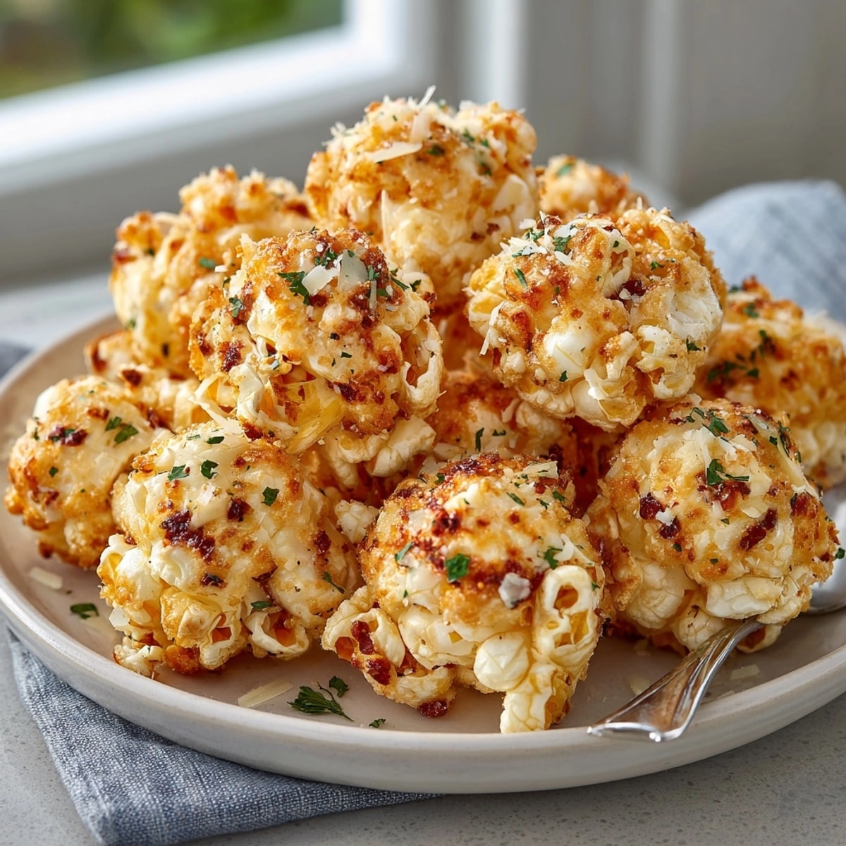 Homemade Parmesan Ranch Popcorn Clusters recipe&amp;mdash;baked until crunchy &amp; drizzled with melted butter.