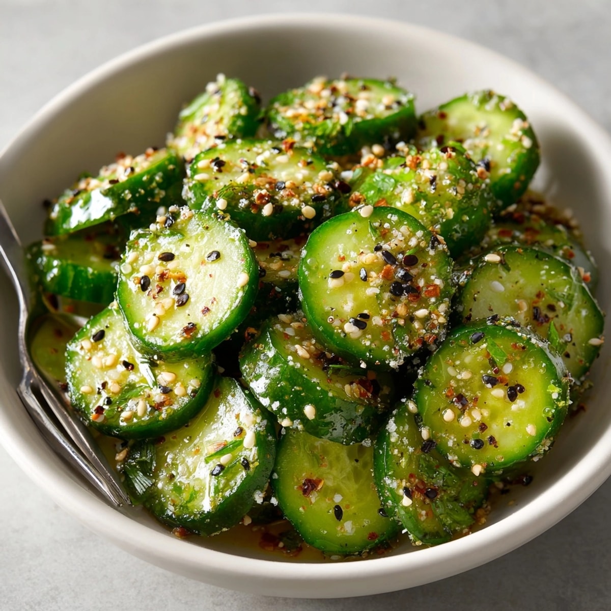 Homemade everything bagel cucumber chips recipe—a healthy, flavorful appetizer, wonderfully simple to make.