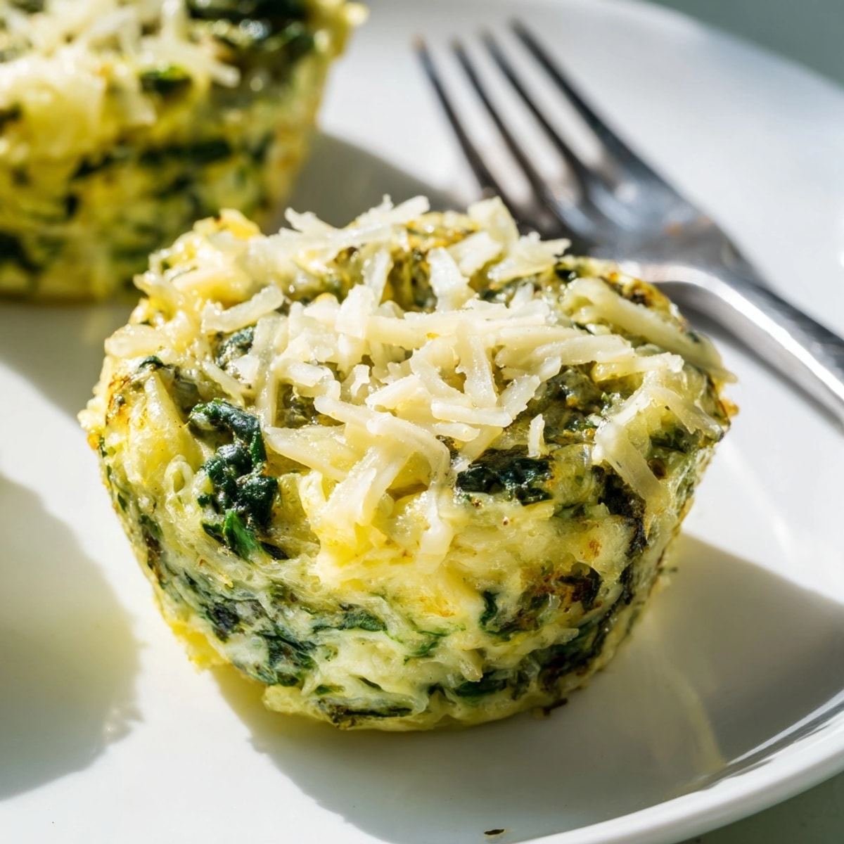 Golden Garlic Butter Spinach Egg Cups fresh from the oven, cheesy and aromatic.