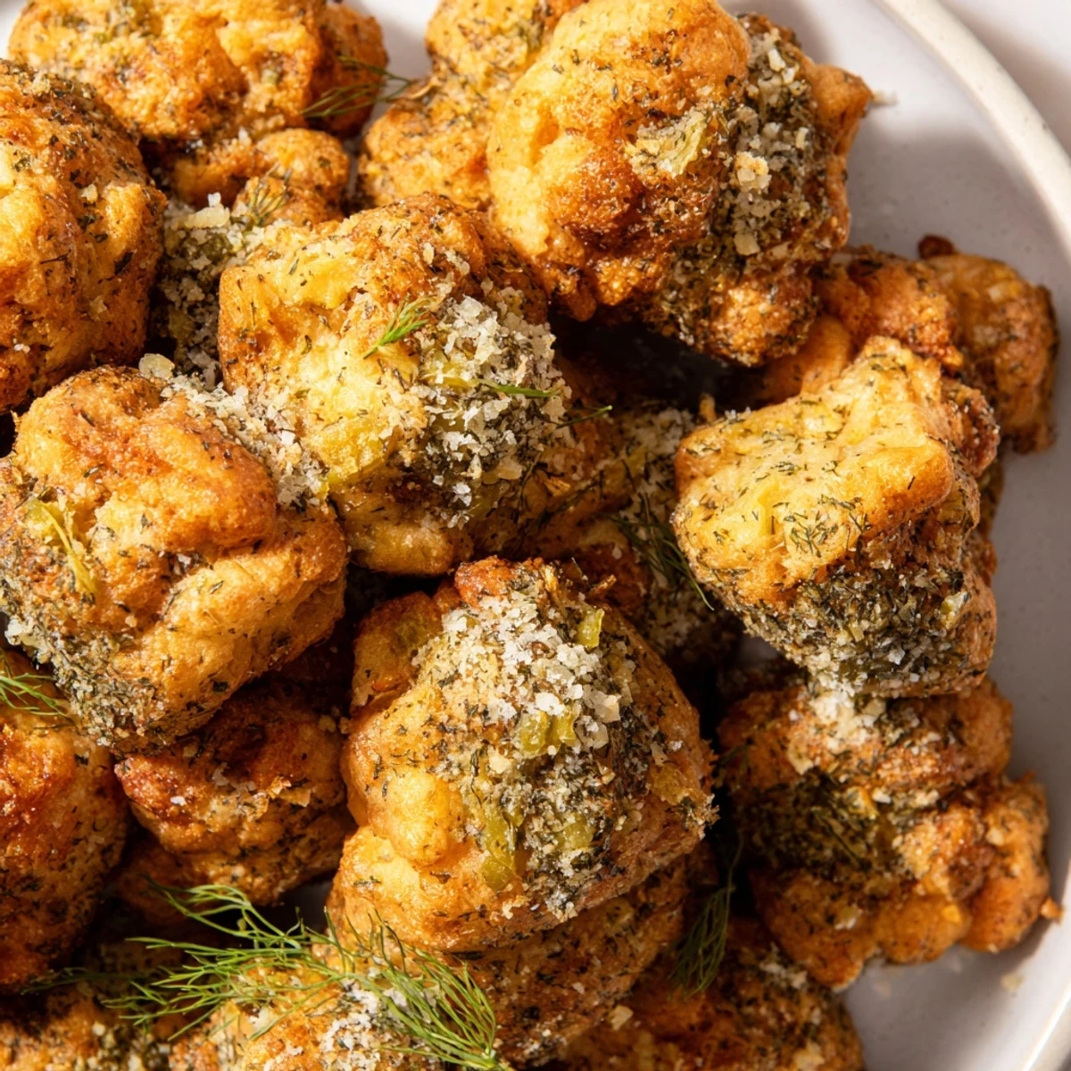 Unique Pickle Ranch Monkey Bread Donuts served warm, perfect for party appetizers.