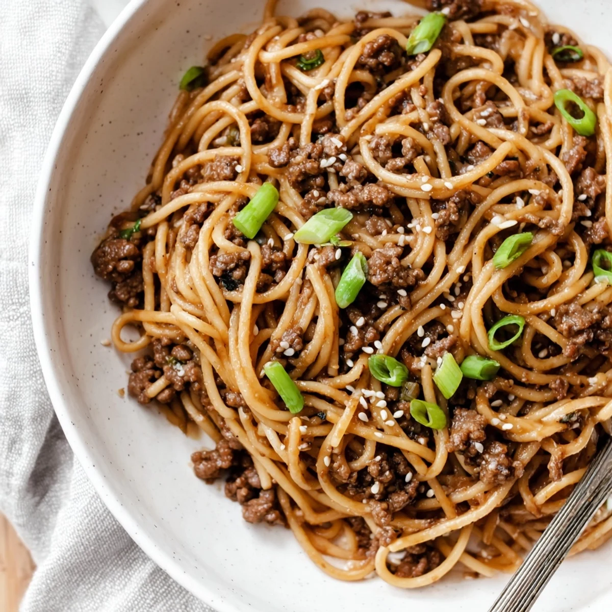 Spicy Honey Garlic Beef Spaghetti #55