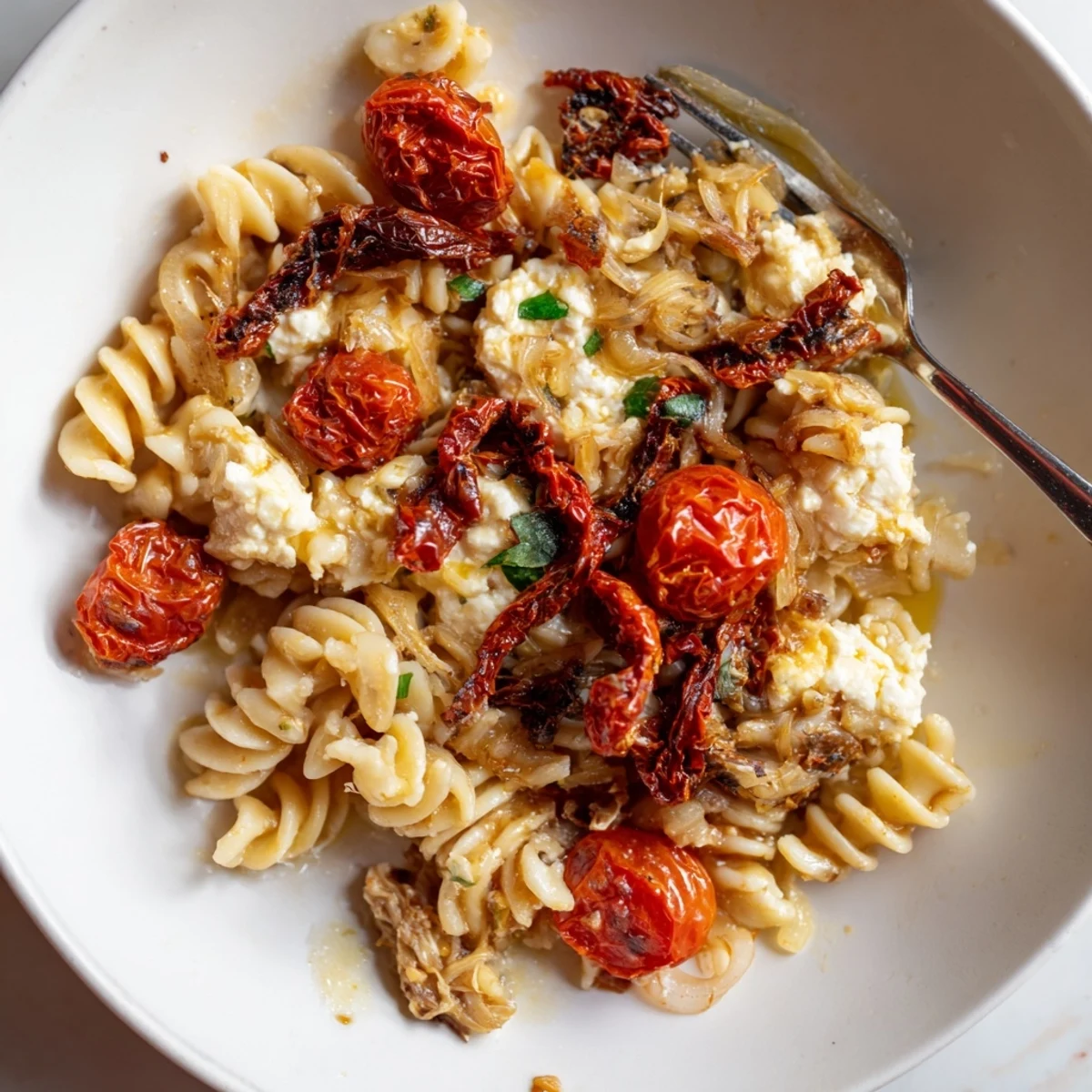 Savor the delightful blend of flavors in this easy Baked Feta Pasta recipe, perfect for dinner.