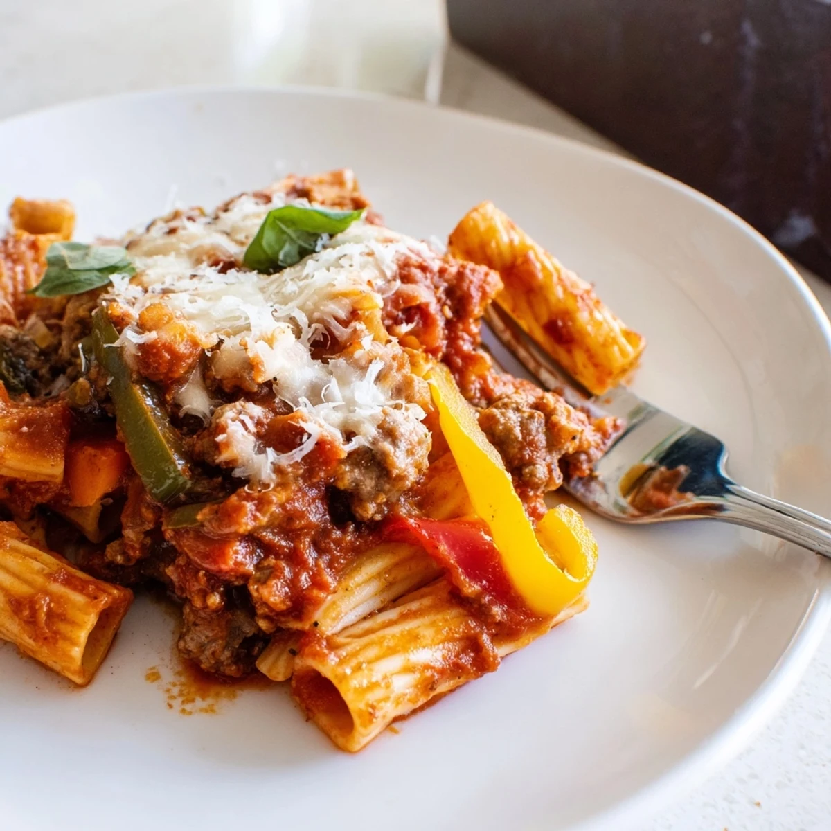 Baked Rigatoni Sausage Peppers