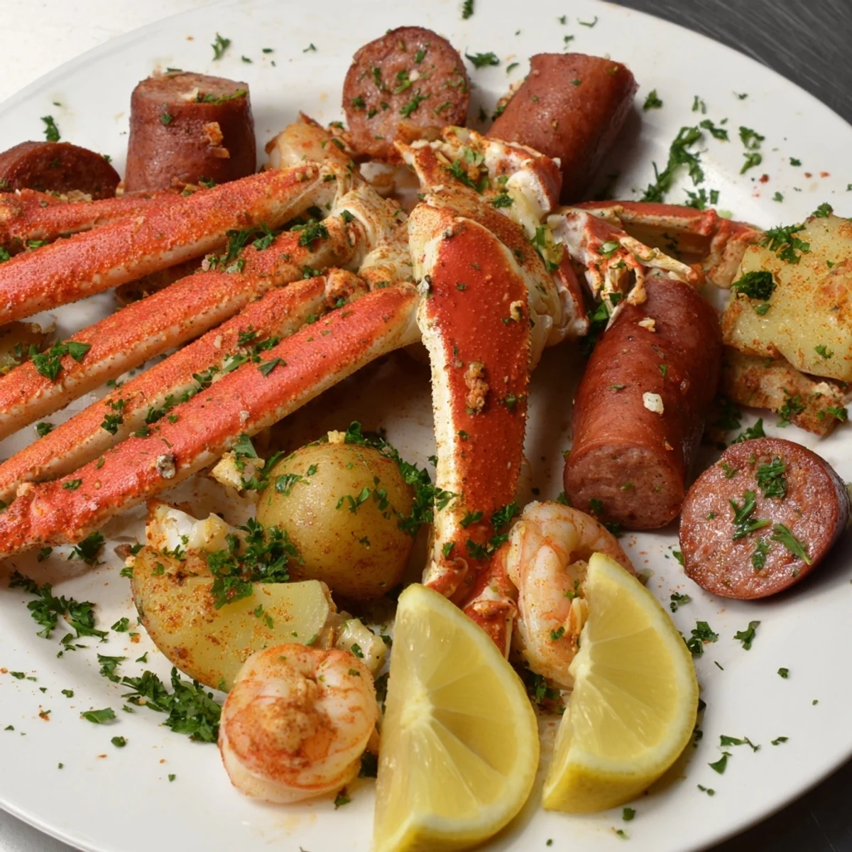 Seafood Boil Crab Shrimp Sausage