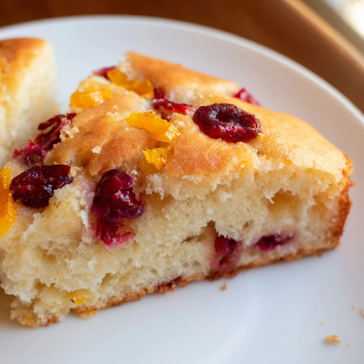 Fresh, fragrant Cranberry Orange No-Knead Focaccia, perfect for brunch, with juicy cranberries and rich olive oil.