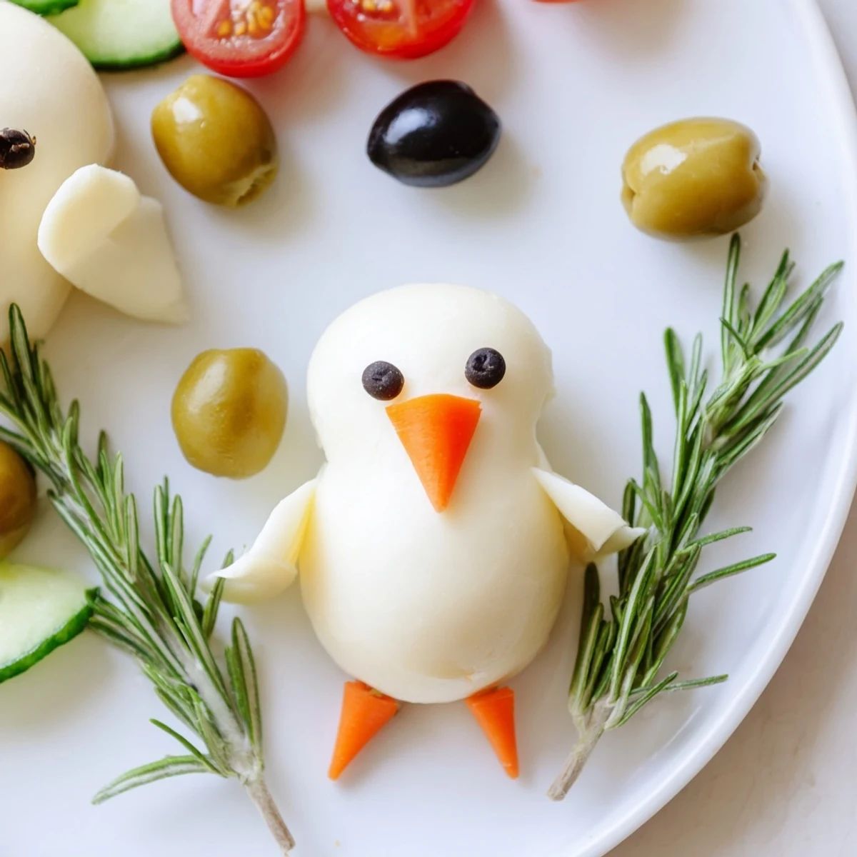 Peace Dove Christmas Olive Platter with a creamy cheese dove surrounded by vibrant olives.