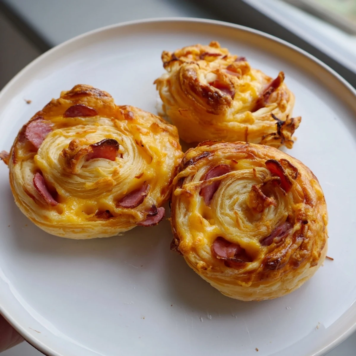 Cheddar Salami Pastry Scrolls