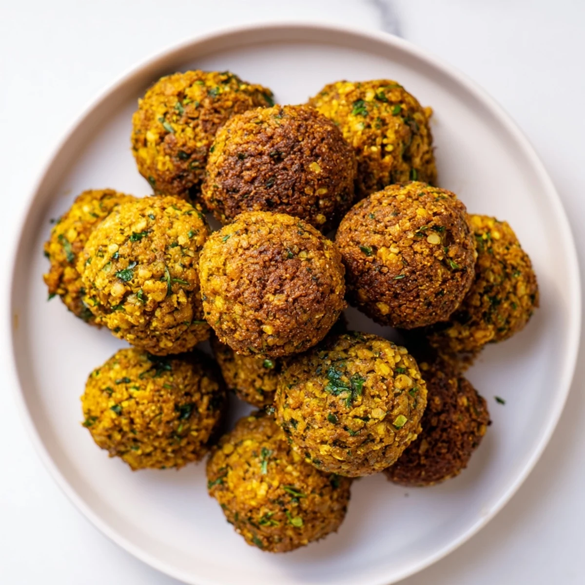 Serve these delicious Levantine falafel balls warm in pita pockets with a creamy tahini sauce and salad.