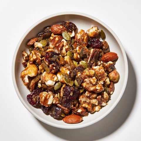 Golden, roasted Squirrels Gourmet Nut Bowl, a crunchy mix of nuts and seeds, ready to enjoy.