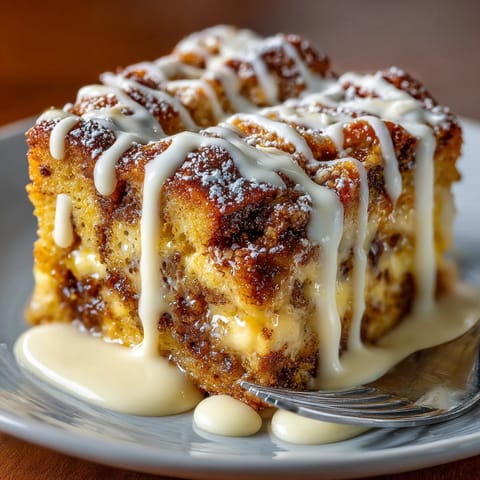 Easy Cinnamon Roll Bread Pudding Squares recipe: Soft, spiced, and perfectly baked treat.