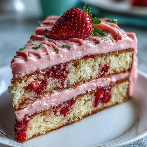 Pink Strawberry Lemonade Cake