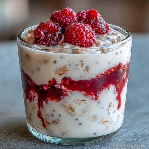 Overnight Oats Raspberry Chia