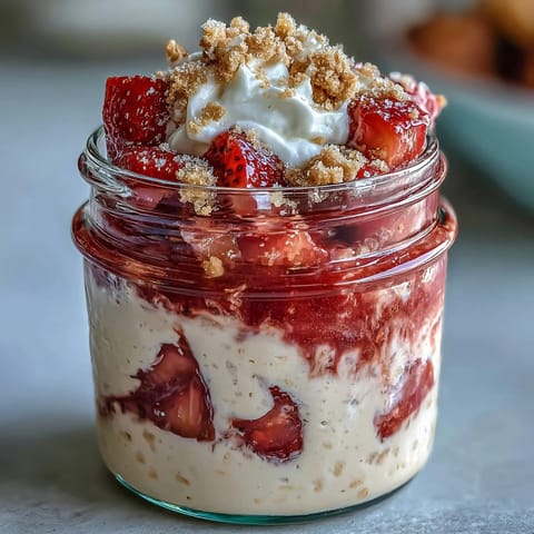 Strawberry Shortcake Overnight Oats
