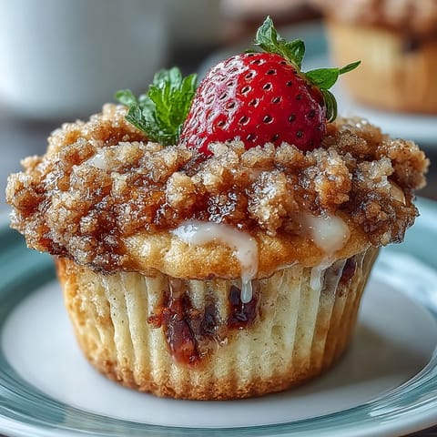 Strawberry Sourdough Muffins