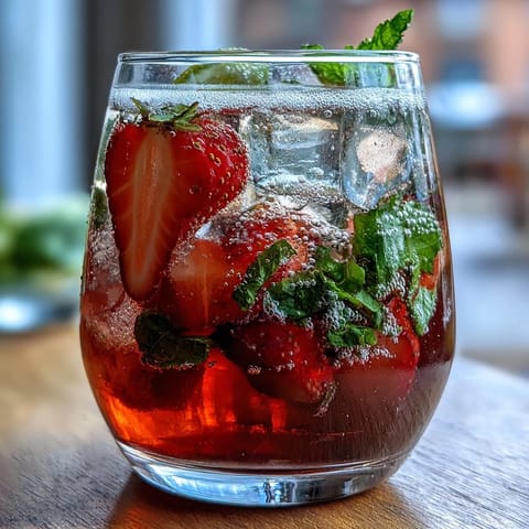 Strawberry Lemon Sparkling Drink