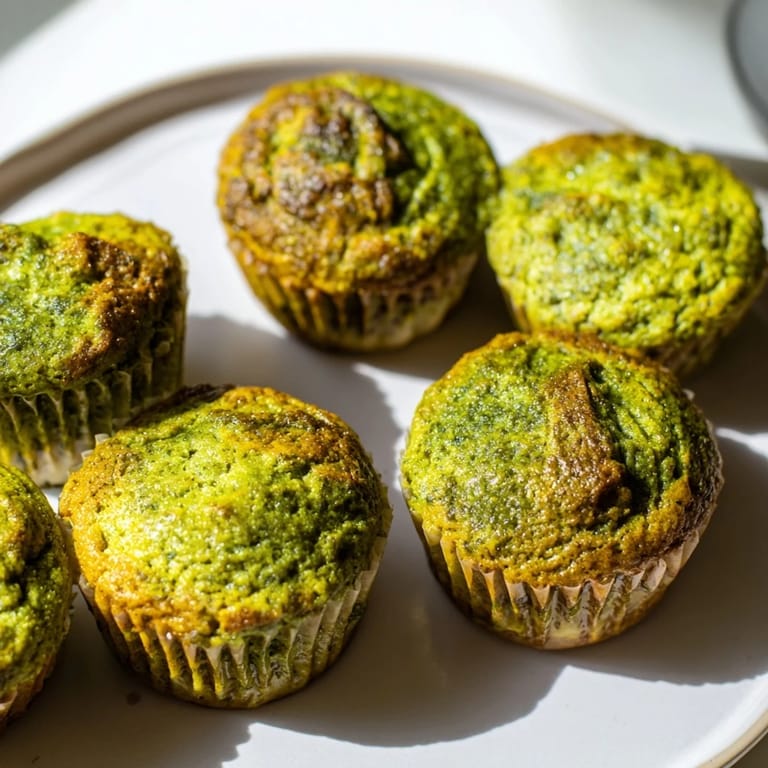 Moist matcha pumpkin muffin bites, perfect for an afternoon snack or dessert joy.