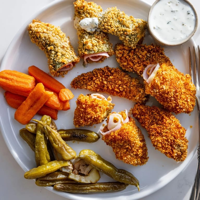 Savory pickled-wrapped bites alongside crunchy fried pickles, delighting true pickle enthusiasts.