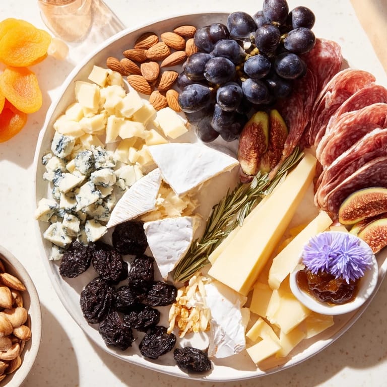 This stunning image showcases a fully assembled Celestial Night Board, ready for gathering and grazing.