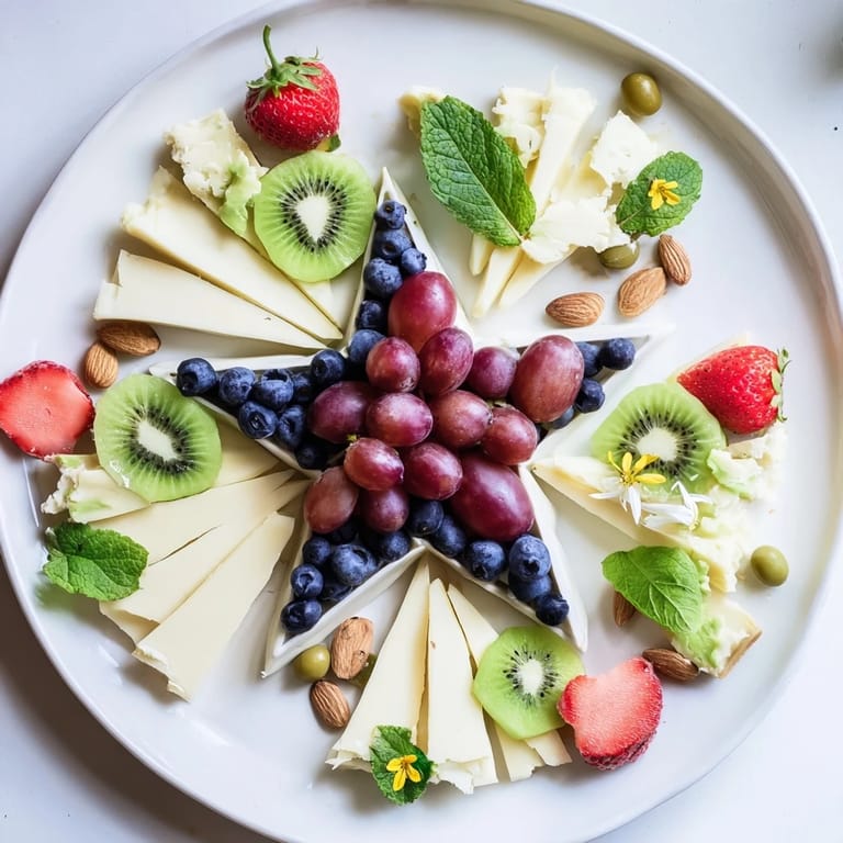 A close-up of the completed Negative Space Puzzle appetizer, perfect for a sophisticated gathering and flavors.