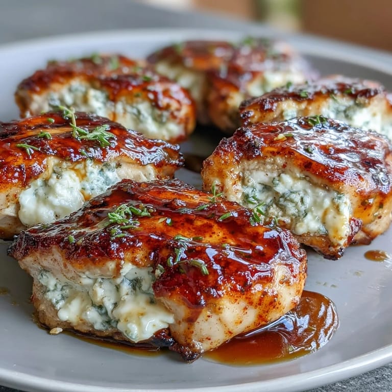Golden-brown chicken breasts baked with melted feta and finished with a hot honey glaze. A protein-packed main course with bold, savory-sweet flavors.