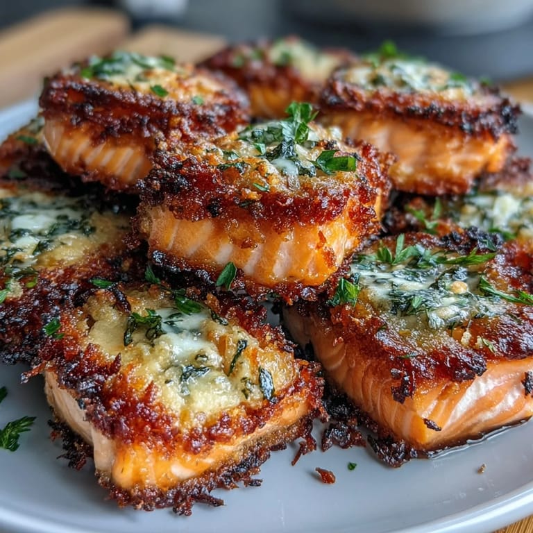 Crunchy panko-coated salmon nuggets served hot with lemon wedges for a flavorful, easy seafood dish.  