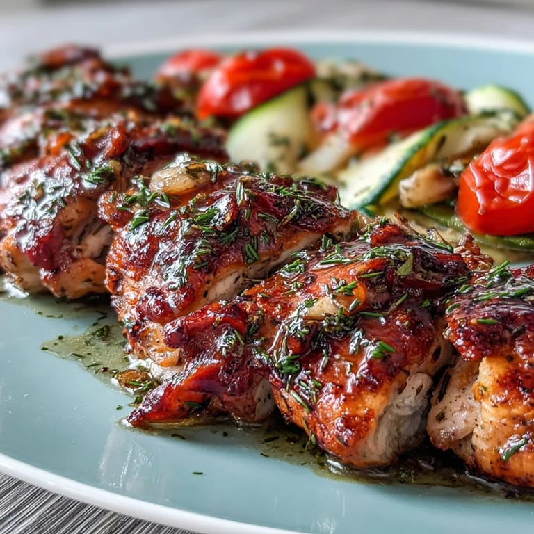 Golden roasted chicken and tender vegetables create a colorful, flavorful spring dinner sheet pan chicken with zucchini and cherry tomatoes.